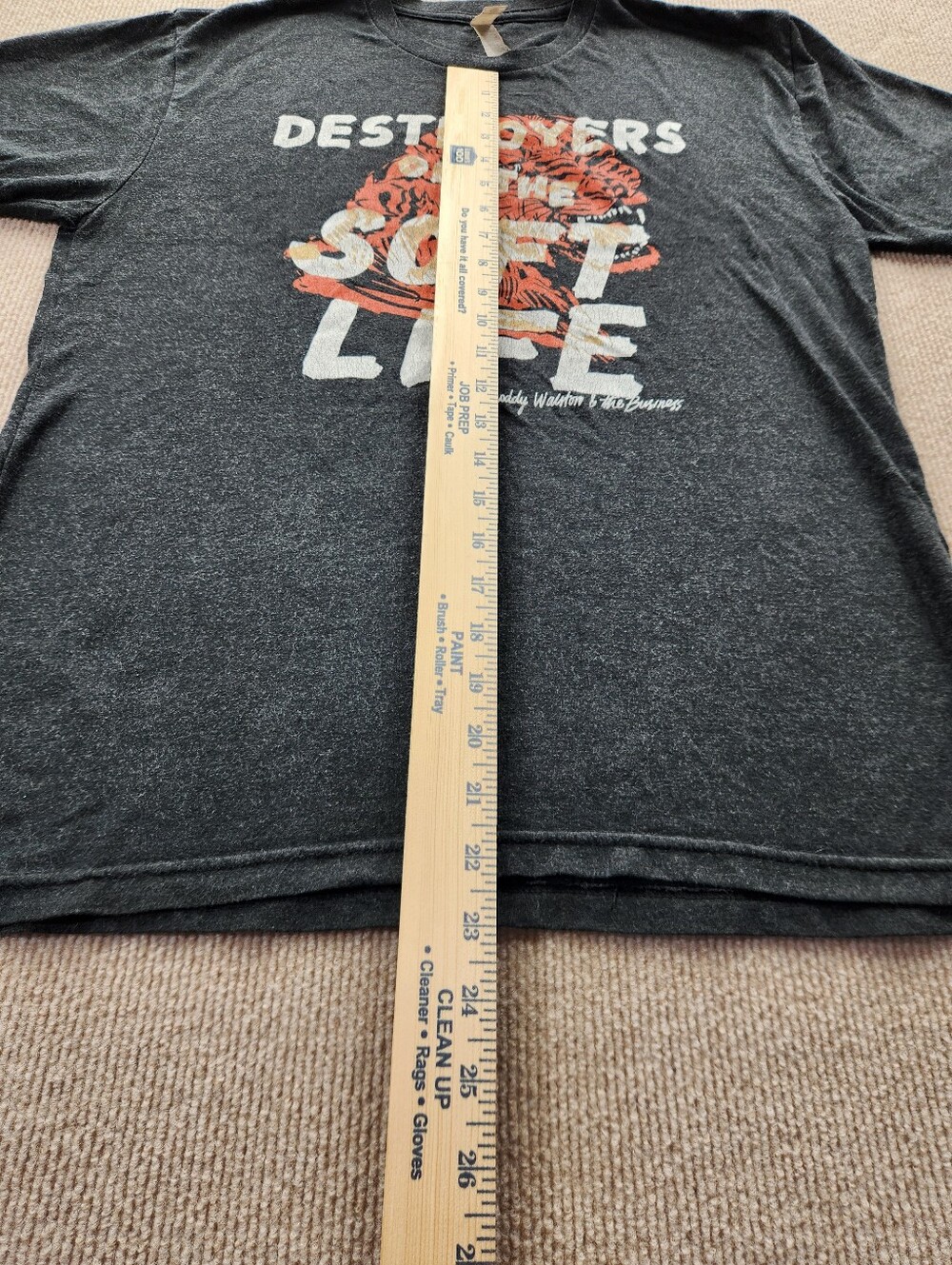 Next Level Men's M Gray Destroyers Of The Soft Life Album Graphic Band T-Shirt - Picture 7 of 8